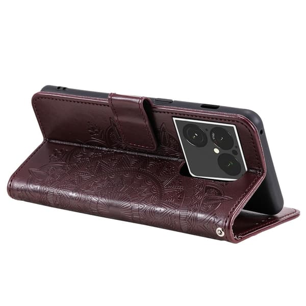 Pungcover med Stander og Håndledsrem til Sony Xperia 1 VIII Brown