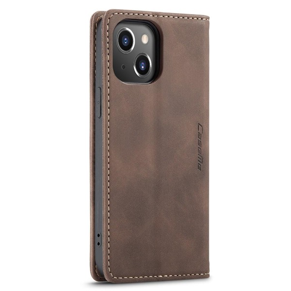 CASEME Retro lompakkokotelo iPhone 13 Prolle - Kahvi Brown