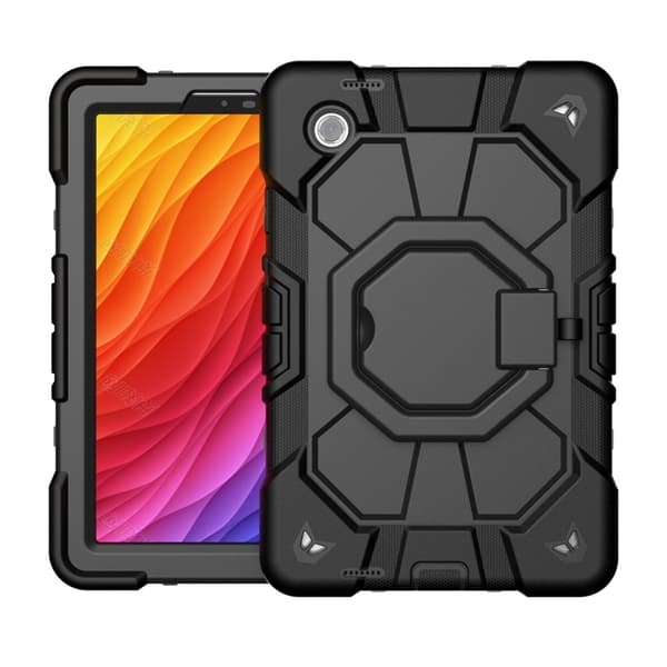 Til Samsung Galaxy Tab A11 Kraftig rustningsveske Nettbrettveske Black Multicolor