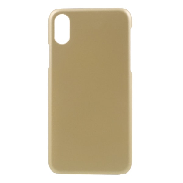 Kumipäällysteinen muovinen kova case iPhone X:lle Gold