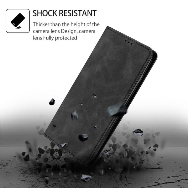 Pengesekk Stativ Telefonveske Stativveske for Xiaomi Redmi 12C Black