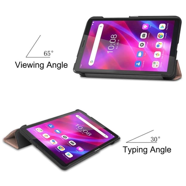 Lenovo Tab M7 (3rd Gen) Trifoldet etui cover - Rose Gold Pink gold