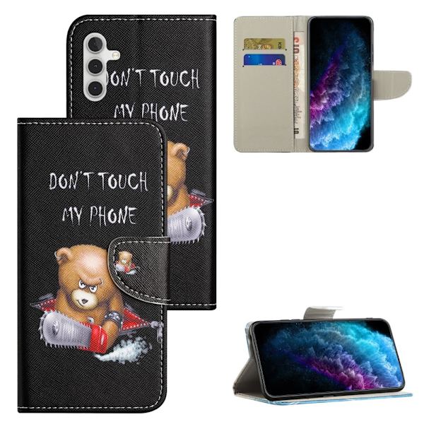 Til Samsung Galaxy A25 tegnebogstativetui mønstertelefoncover Multicolor