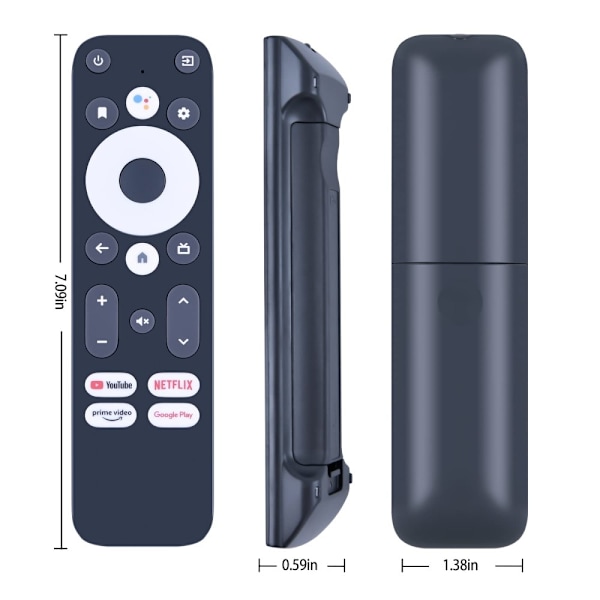 Udskiftning af fjernbetjening til Mecool KM2 Plus TV Set-Top Box Stemmefunktion Black