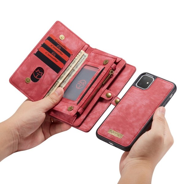 iPhone 11 CASEME Split Wallet Case - Red Red