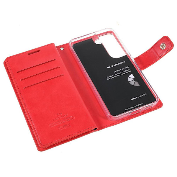 Samsung Galaxy S22 MERCURY GOOSPERY Mansoor Lompakkokotelo - Punainen Red