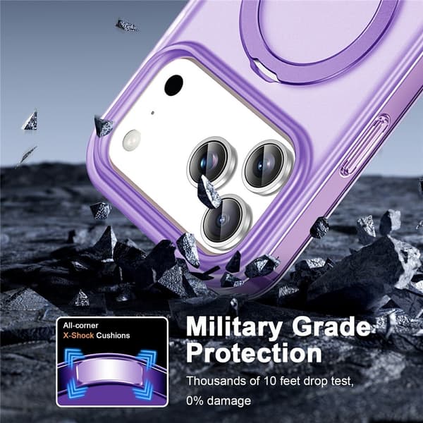 Puhelinkotelo näytönsuojalla iPhone 18 Pro Max / 17 Pro Max puhelimille Purple