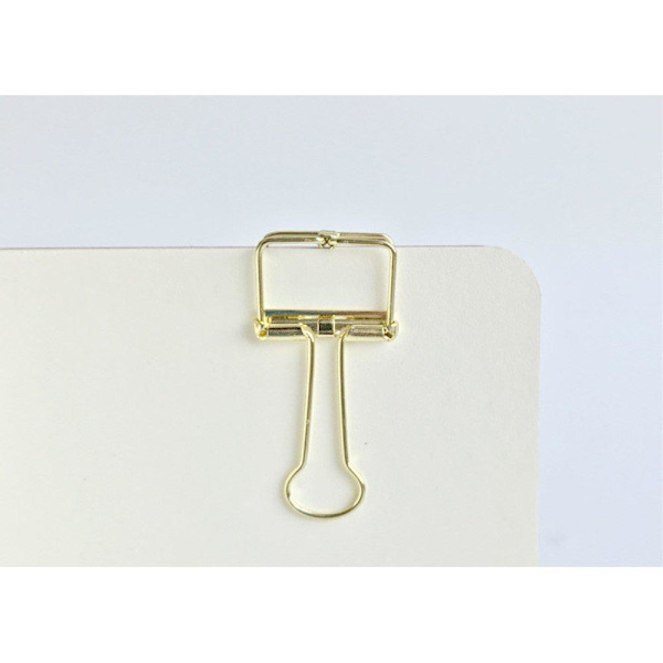3 Pcs Hollow Metal Binder Clips Home Office Paper Holder Small - Mixed Colours Gold