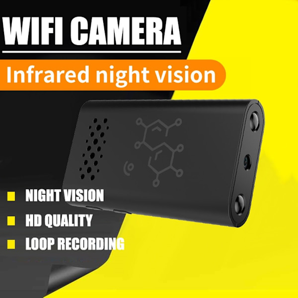 XF Mini langaton WiFi-valvontakamera Yönäkö Etävalvonta Android iOS Black