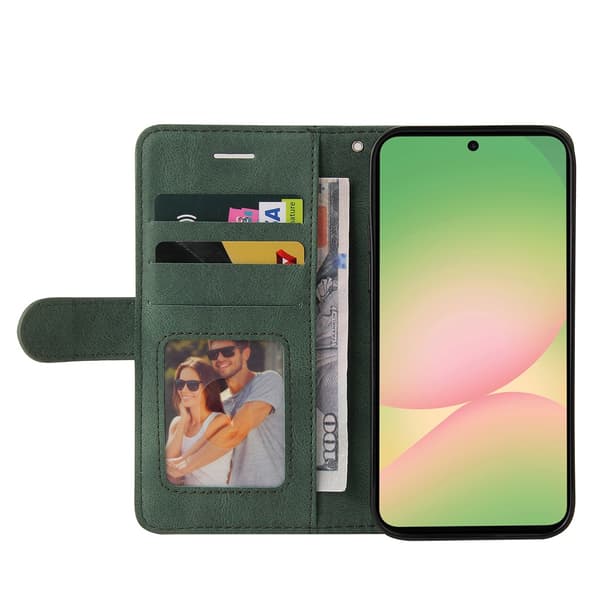 Til Samsung Galaxy A57 5G lommebokdeksel Green