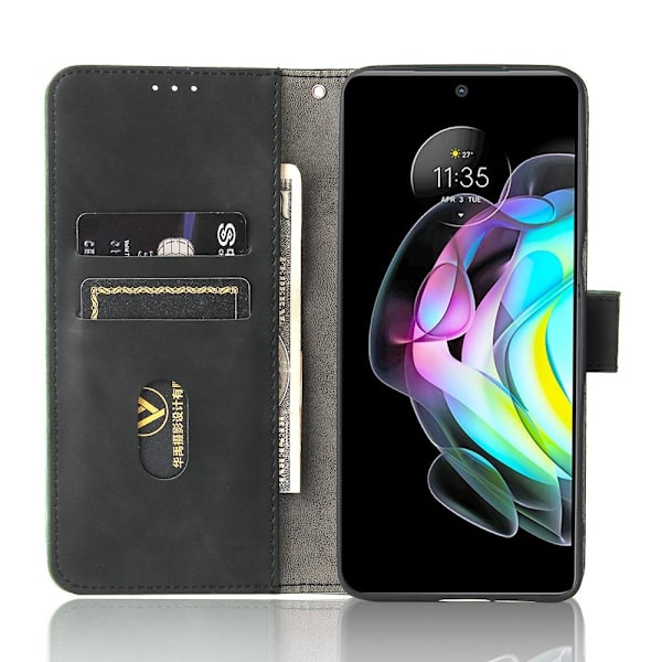 PU magnetisk tegnebog læderetui til Motorola Edge 20 Black