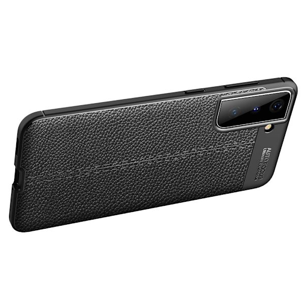 Samsung Galaxy S21+ (Plus) TPU-skal Litchi Grain - Svart Svart
