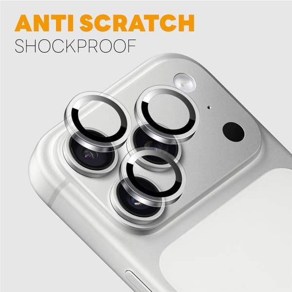 NORTHJO Kameralinsebeskyttelse med metalring til iPhone 18 Pro / 18 Pro Max Transparent
