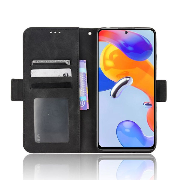 Til Xiaomi Redmi Note 11 ProMagnetisk flip-etui tegnebogsovertræk Black
