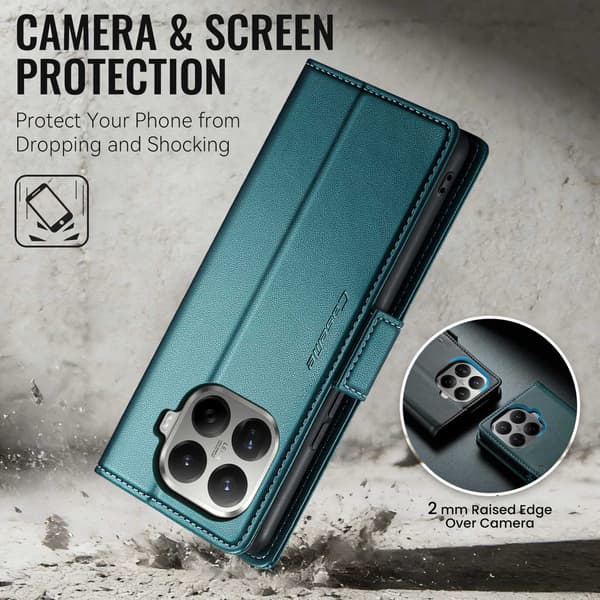 CASEME Till Xiaomi 17T Plånboksfodral Grön