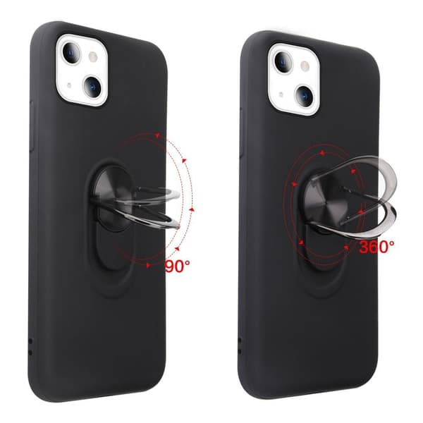iPhone 13 Mini Fingerring TPU Hybrid Taske Stativ Blue