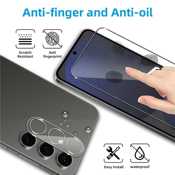 2 st För Samsung Galaxy A26 5G Härdat Glas Skärmskydd med Kamera Linsskydd Transparent