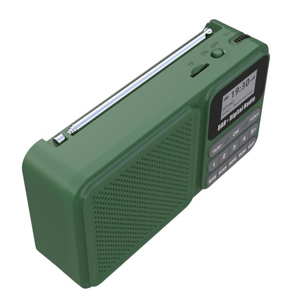 Solcelledrevet genopladelig DAB/FM-radio understøtter Bluetooth-forbindelse Green