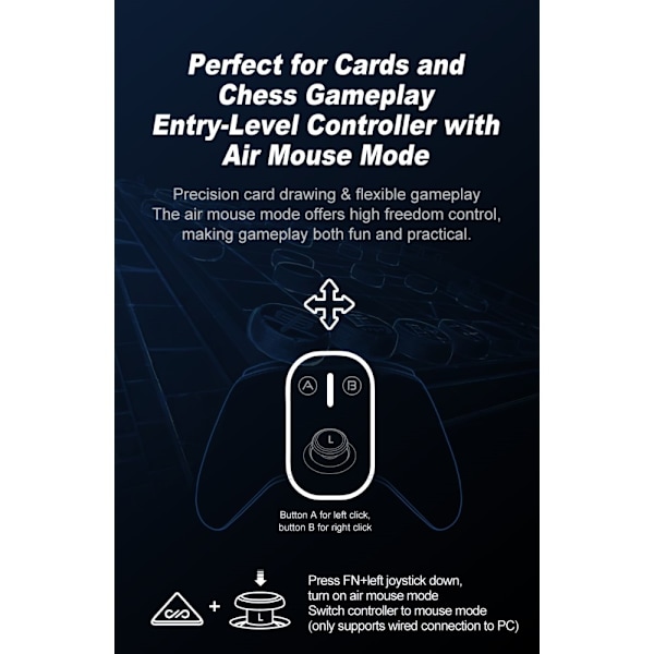Bluetooth trådløs spilcontroller med modtager Kompatibel med Steam PC Android iOS Nintendo Switch - Hvid White