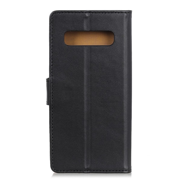 Wallet Stand Læder Beskyttende Telefontaske til Samsung Galaxy S10 - Sort Black