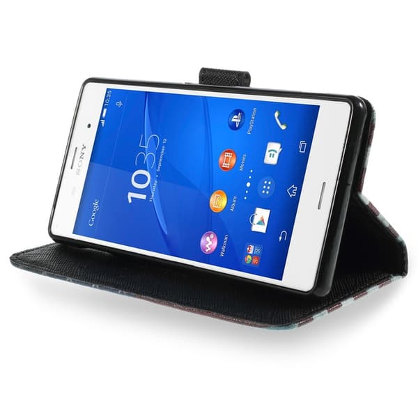Sony Xperia Z3 US flagga Lompakkokotelo Multicolor