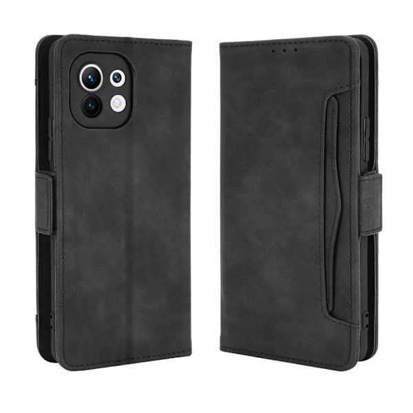 Wallet Stand Flip Phone Case til Xiaomi Mi 11 - Sort Black