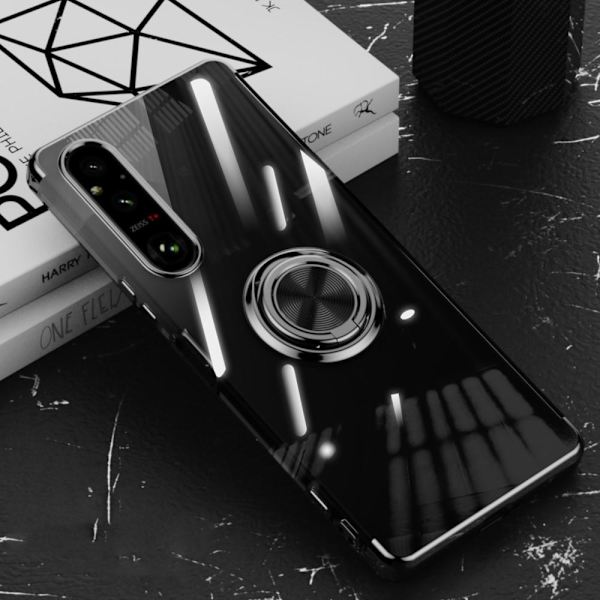 Sony Xperia 1 V TPU -puhelinkotelolle rengastuki Transparent