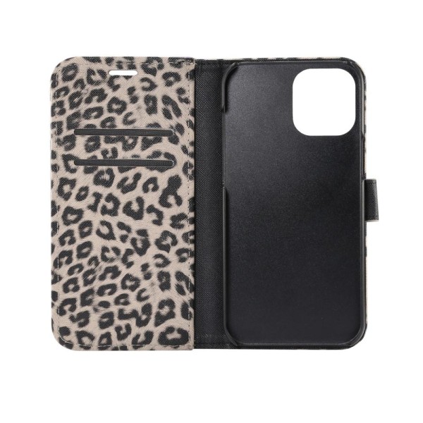 Leopardikuvioinen lompakkokuori iPhone 12 Pro Maxille - Keltaine Yellow