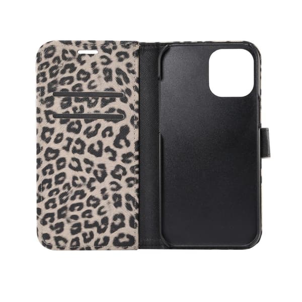 Leopardikuvioinen lompakkokuori iPhone 12 Pro Maxille - Keltainen Yellow