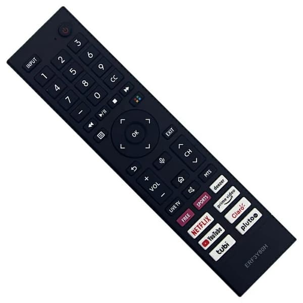 Fjernkontroll erstatning ERF3Y80H for Hisense TV (støtter ikke talefunksjon) Black