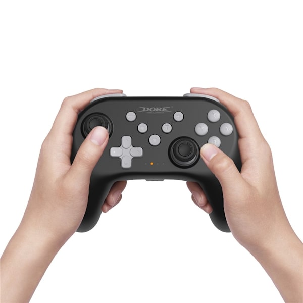 Trådlös Bluetooth Handkontroll för Nintendo Switch 1+2+OLED Vibration Svart/Vit Vit