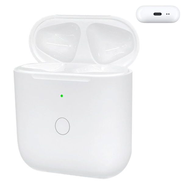 Laderetui for AirPods 1/2 med innebygd 550mAh batteri White