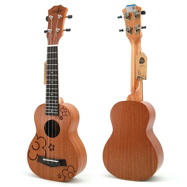 Sapele Ukulele 4-strängad Musikinstrument Brun