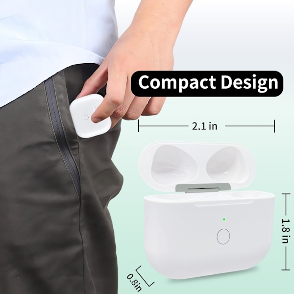 Til AirPods 3 Opladningsetui Indbygget 620mAh batteri Trådløs opladning USB-C White