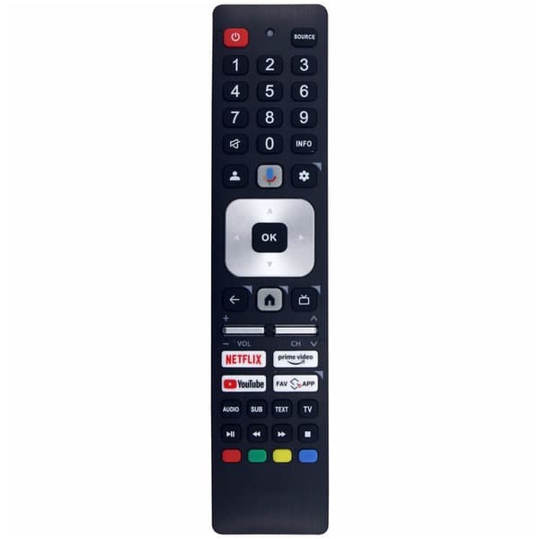 TV fjärrkontroll Ersättning för RMC0147N För Sharp TV RöstFunktion Svart
