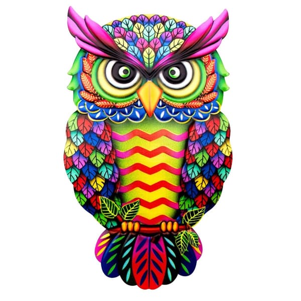 Pöllöseinätarra Puutarhakoriste 26x16x1cm - 3 Multicolor