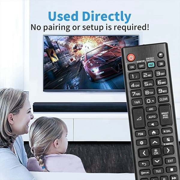 TV fjernkontroll Erstatning for AKB75095363 For LG TV Black