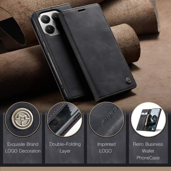 CASEME Xiaomi 17T Lompakkokotelo Black