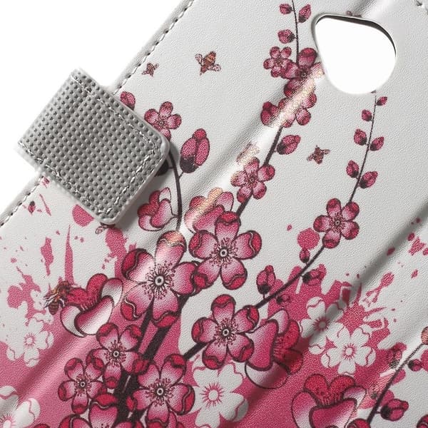 Microsoft Lumia 650 Lommebokveske Plommeblomst Black