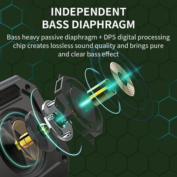 Magneettinen Bluetooth - kaiutin Golf Cart vedenpitävä subwoofer - mikrofoni Black