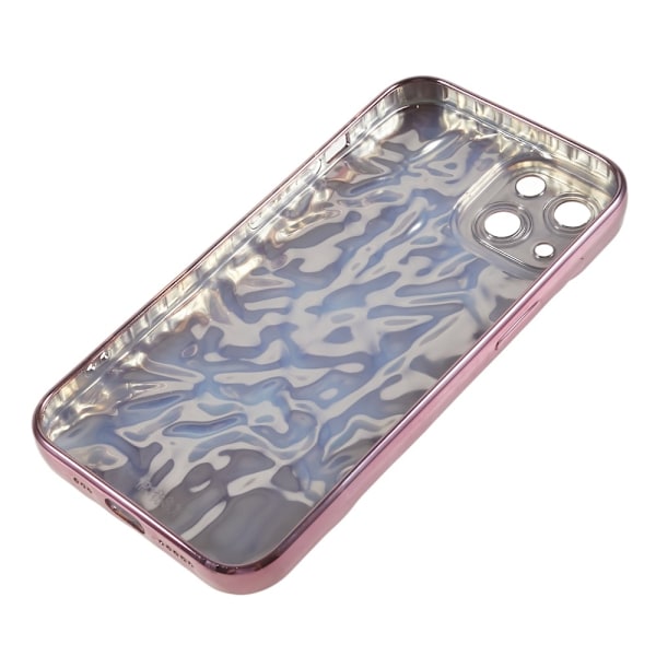 Till iPhone 15 Plus TPU-skal Elektropläterad Rynkad - Rosa Rosa
