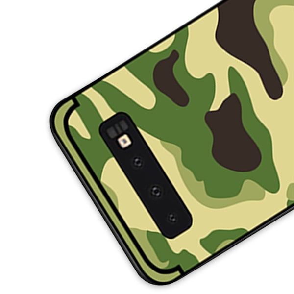 NXE Camouflage Pattern TPU Phone Case Samsung Galaxy S10 Plus - Light Green Green