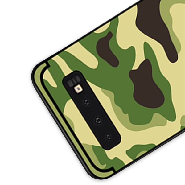 NXE camouflagemønster TPU telefoncover Samsung Galaxy S10 Plus - Green