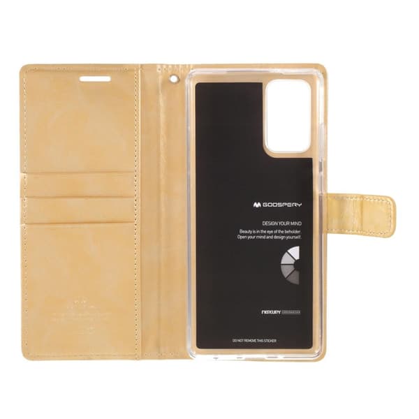 MERCURY GOOSPERY Sininen Moon Suojakuori Samsung Galaxy Note 20 Gold