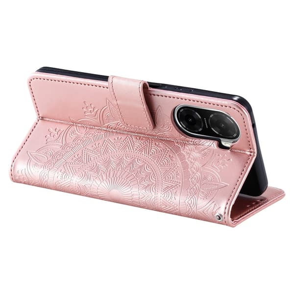 För Xiaomi Redmi A5 4G / Poco C71 4G Stativfodral Totem  Plånboksfodral  Rose Gold Rosa guld