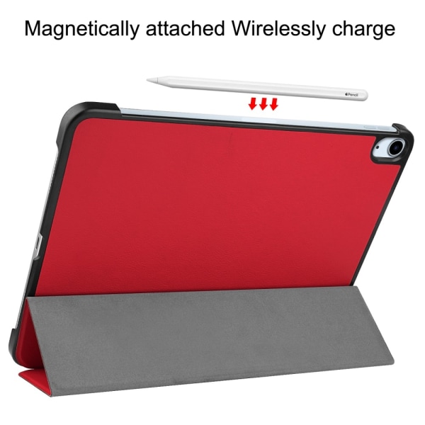 Til iPad Air 13 (2024) Etui Tre-fold Stativ Tablet Cover - Rød Red