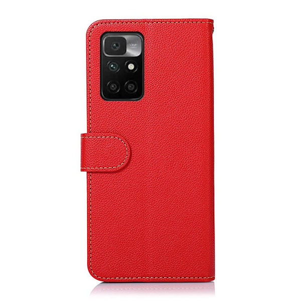 KHAZNEH Xiaomi Redmi 10 Plånboksfodral - Röd Röd