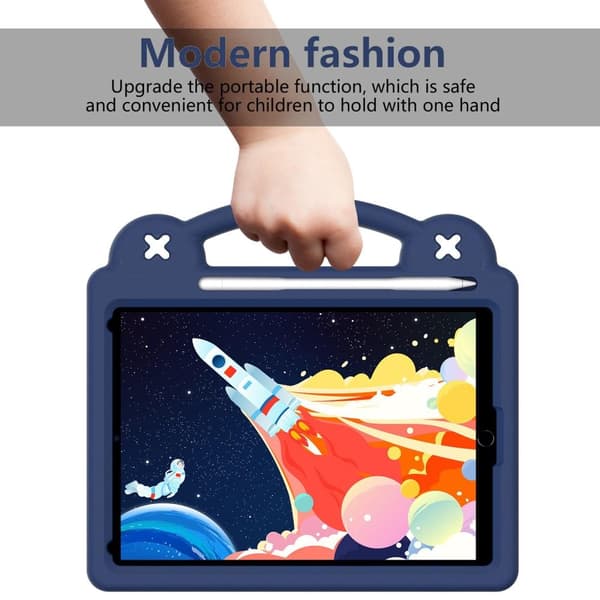 Apple iPad 10.2 2021 2020 2019 EVA Foam Stativdeksel - Mørkeblå Dark blue
