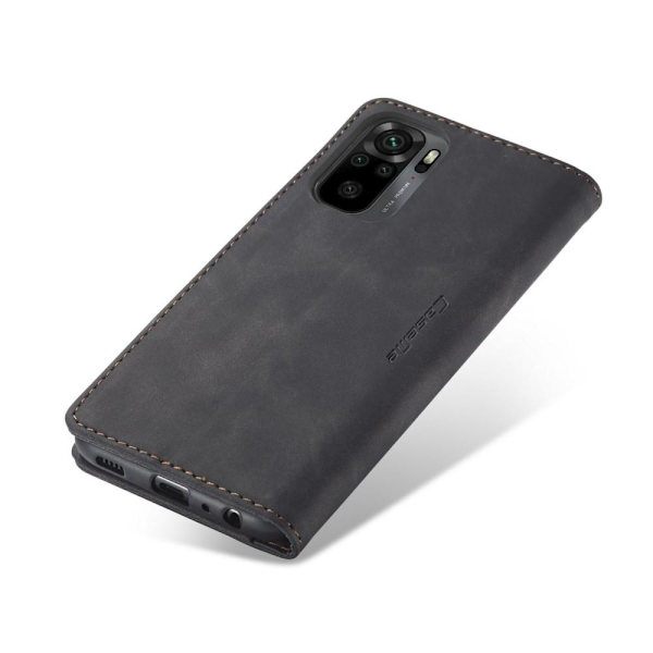 CASEME Retro Wallet Case for Xiaomi Redmi Note 10 4G/Note 10S - Black Black