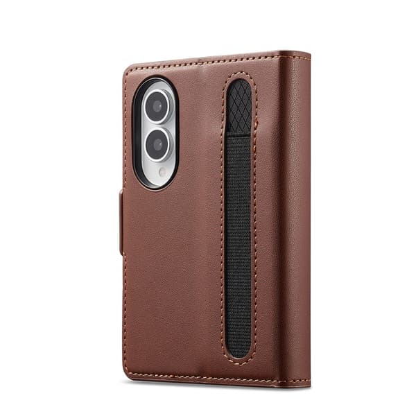 LC.IMEEKE Telefonplånboksfodral med stöd till Samsung Galaxy Z Fold8 Brun